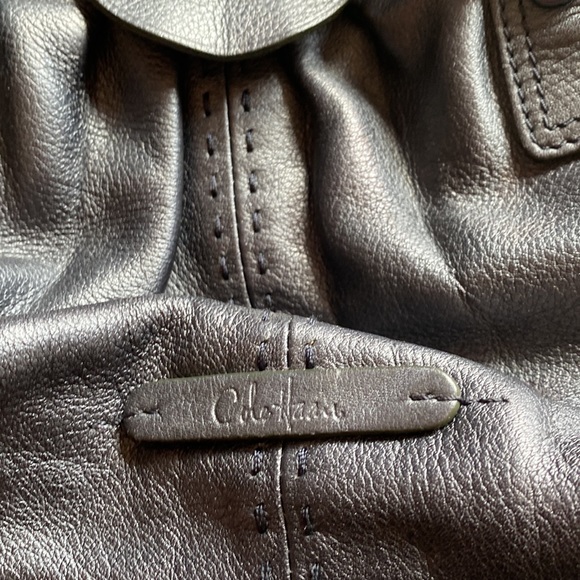 Gun metal satchel purse. - Picture 4 of 5